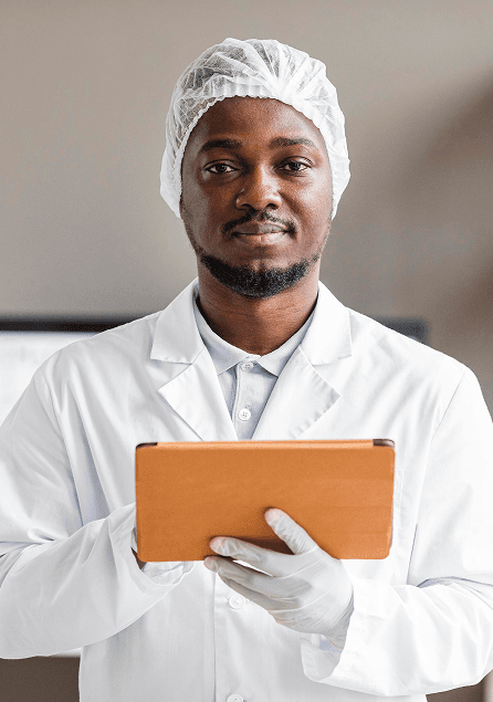 Healthcare professional with tablet